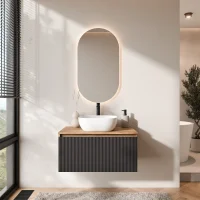 Conjunto de muebles de baño ARISA en negro...
