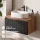 ARISA Bathroom Furniture Set in Black Ribbed - With LED Mirror and White Ceramic Countertop Sink (55 cm)