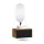 ARISA Bathroom Furniture Set in Black Ribbed - With LED Mirror and White Ceramic Countertop Sink (55 cm)