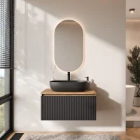 Conjunto de muebles de baño ARISA en negro...