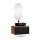 Ensemble de meubles de salle de bains ARISA noir strié - Avec miroir à LED et vasque à poser en céramique noire de 60 cm