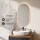 ARISA Bathroom Furniture Set in Black Ribbed - With LED Mirror and White Ceramic Countertop Sink (60 cm)