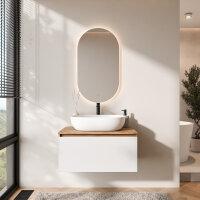 ARISA Badmöbel Set in Weiß - Mit LED Spiegel...