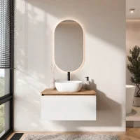 Ensemble de meubles de salle de bains ARISA en blanc -...