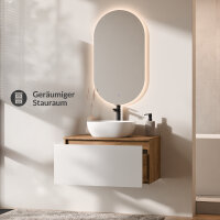 ARISA Badmöbel Set in Weiß - Mit LED Spiegel...