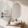 Ensemble de meubles de salle de bains ARISA en blanc - Avec miroir à LED et lavabo à poser en céramique blanche de 42 cm