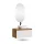 Ensemble de meubles de salle de bains ARISA en blanc - Avec miroir à LED et lavabo à poser en céramique blanche de 42 cm