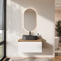 Conjunto de muebles de baño ARISA en blanco, con...