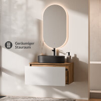 ARISA Badmöbel Set in Weiß - Mit LED Spiegel...