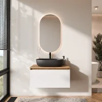 Ensemble de meubles de salle de bains ARISA en blanc -...
