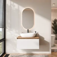 Ensemble de meubles de salle de bains ARISA en blanc -...