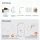 ARISA Bathroom Furniture Set in White Ribbed - With LED Mirror and Black Ceramic Countertop Sink (42 cm)