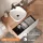 ARISA Bathroom Furniture Set in White Ribbed - With LED Mirror and White Ceramic Countertop Sink (42 cm)