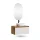ARISA Bathroom Furniture Set in White Ribbed - With LED Mirror and White Ceramic Countertop Sink (42 cm)