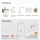 ARISA Bathroom Furniture Set in White Ribbed - With LED Mirror and White Ceramic Countertop Sink (42 cm)
