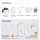 ARISA Bathroom Furniture Set in White Ribbed - With LED Mirror and Black Ceramic Countertop Sink (55 cm)