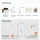 ARISA Bathroom Furniture Set in White Ribbed - With LED Mirror and Black Ceramic Countertop Sink (60 cm)