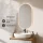 ARISA Bathroom Furniture Set in White Ribbed - With LED Mirror and White Ceramic Countertop Sink (60 cm)