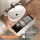 ARISA Bathroom Furniture Set in White Ribbed - With LED Mirror and White Ceramic Countertop Sink (60 cm)