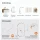 ARISA Bathroom Furniture Set in White Ribbed - With LED Mirror and White Ceramic Countertop Sink (60 cm)