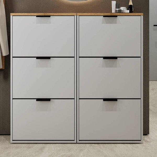 STIVIO Schuhschrank zweireihig