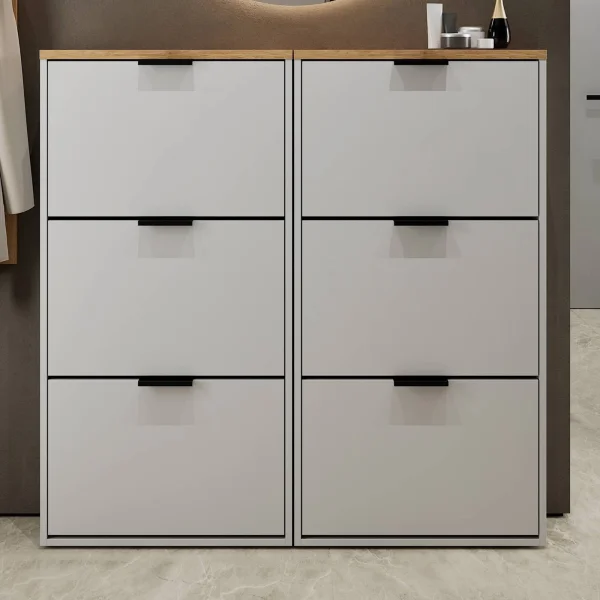 STIVIO Schuhschrank zweireihig