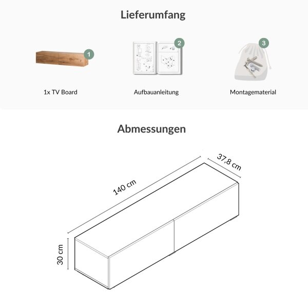 WEST TV Board 140 cm