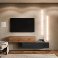 TV-Board WEST &ndash; Zweiteiliges TV-Board 2&times;140...