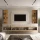 Conjunto de muebles para televisor de 320 cm con 2 armarios laterales (4 piezas)