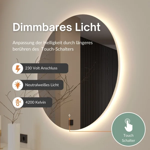 Flur Set 2 x 140 cm Garderobenschränke und LED Spiegel Nova 100 cm