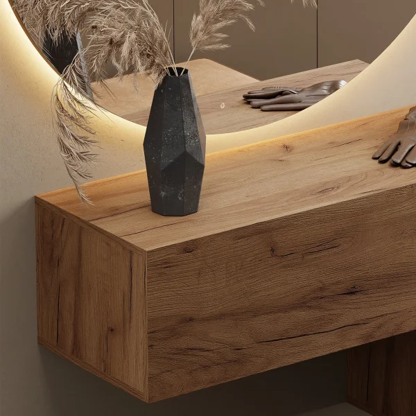 Set da ingresso: armadio guardaroba da 140 cm con specchio a LED Nova da 100 cm