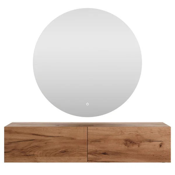 Flur Set Garderobenschrank  160 cm mit LED Spiegel Nova 100 cm