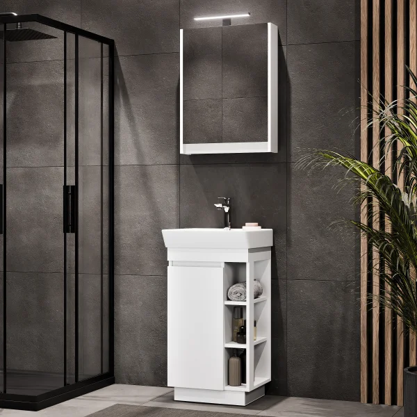 Ensemble de meubles de salle de bains NYX blanc mat 45 cm