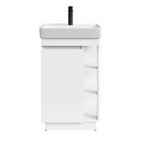 Set da bagno NYX con lavabo da 50 cm bianco opaco e...