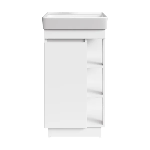 Ensemble de meubles de salle de bains Nyx avec meuble-lavabo de 45 cm, blanc mat