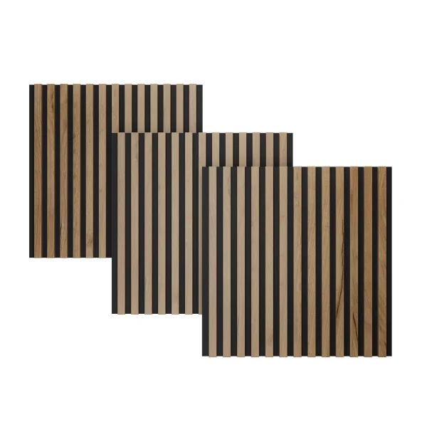 Wandpaneele AKUSTRA 50 x 50 cm Gold Eiche 3er Set