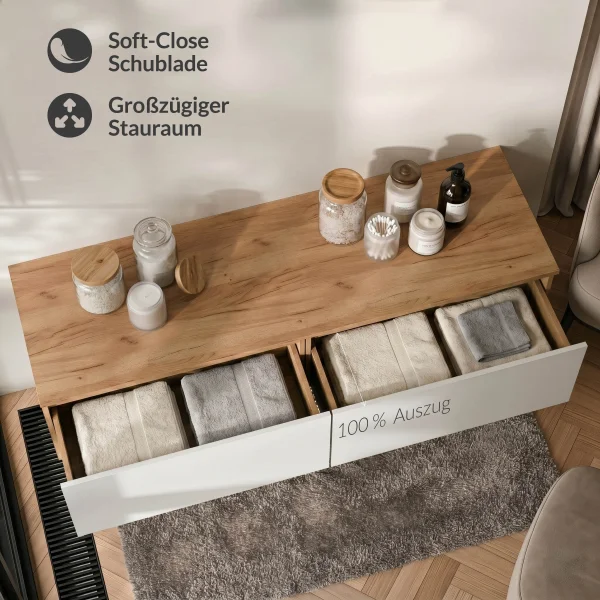 Mueble bajo para lavabo doble ARISA de 160 cm