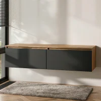 Mobile sottolavabo doppio ARISA 160, rovere dorato / nero
