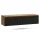 Meuble sous-vasque double ARISA 160 cm, chêne doré / noir strié