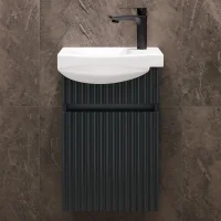 Mobile sottolavabo con lavabo Wega 40 cm antracite opaco