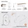 Mueble de lavabo doble ARISA de 160 cm con 2 espejos LED y 2 lavabos sobre encimera de cerámica