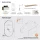 ARISA Double Vanity Unit, 160 cm, in White Ribbed, with 2 LED Mirrors and 2 Black Ceramic Countertop Sinks, 55 cm
