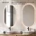 ARISA Double Vanity Unit, 160 cm, in White Ribbed, with 2 LED Mirrors and 2 White Ceramic Countertop Sinks (42 cm)