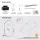 Meuble-lavabo double ARISA 160 cm, noir strié, avec 2 miroirs à LED et 2 vasques en céramique noires de 60 cm