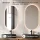 Meuble-lavabo double ARISA 160 cm, noir strié, avec 2 miroirs à LED et 2 vasques en céramique noires de 55 cm