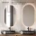 Meuble-lavabo double ARISA 160 cm, noir, avec 2 miroirs à LED et 2 vasques en céramique noires de 60 cm