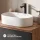 Meuble-lavabo double ARISA 160 cm, noir, avec 2 miroirs à LED et 2 vasques en céramique blanches de 55 cm