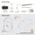 Meuble-lavabo double ARISA 160 cm, noir, avec 2 miroirs à LED et 2 vasques en céramique blanches de 42 cm