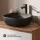 ARISA Double Vanity Unit, 160 cm, in White, with 2 NOVA 60 cm LED Mirrors and 2 Black 42 cm Ceramic Countertop Sinks