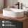 ARISA Double Vanity Unit, 160 cm, in Black Ribbed, with 2 NOVA 60 cm LED Mirrors and 2 White Ceramic Countertop Sinks, 55 cm